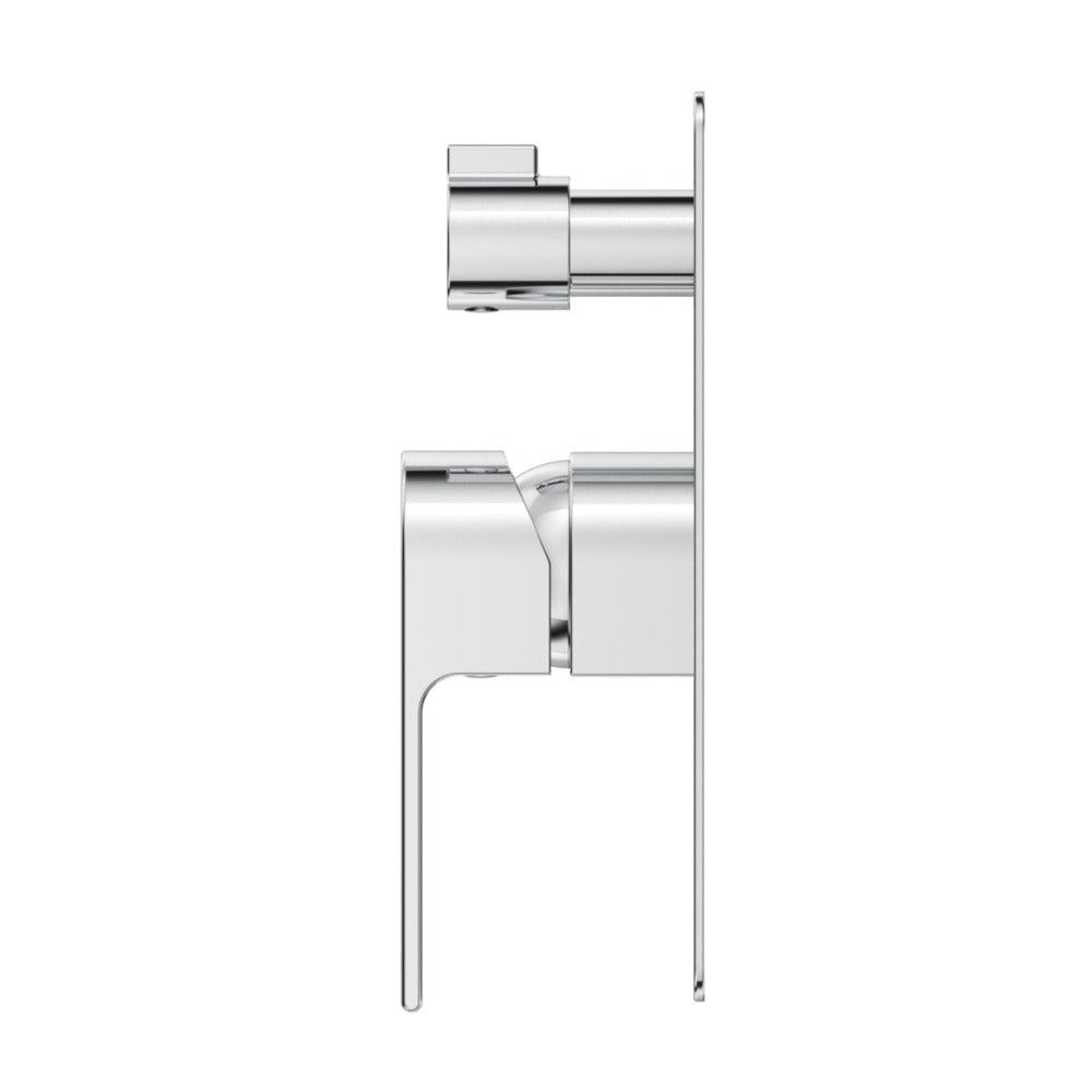 Beki Shower Mixer Diverter - 1P - TRIM KIT ONLY in Chrome - side profile view