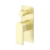 Beki Shower Mixer Diverter - 1P - TRIM KIT ONLY in French Gold - angled product view