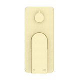 Beki Shower Mixer Diverter - 1P - TRIM KIT ONLY in French Gold - side profile view