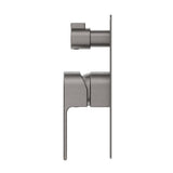 Beki Shower Mixer Diverter - 1P - TRIM KIT ONLY in Gunmetal - front view