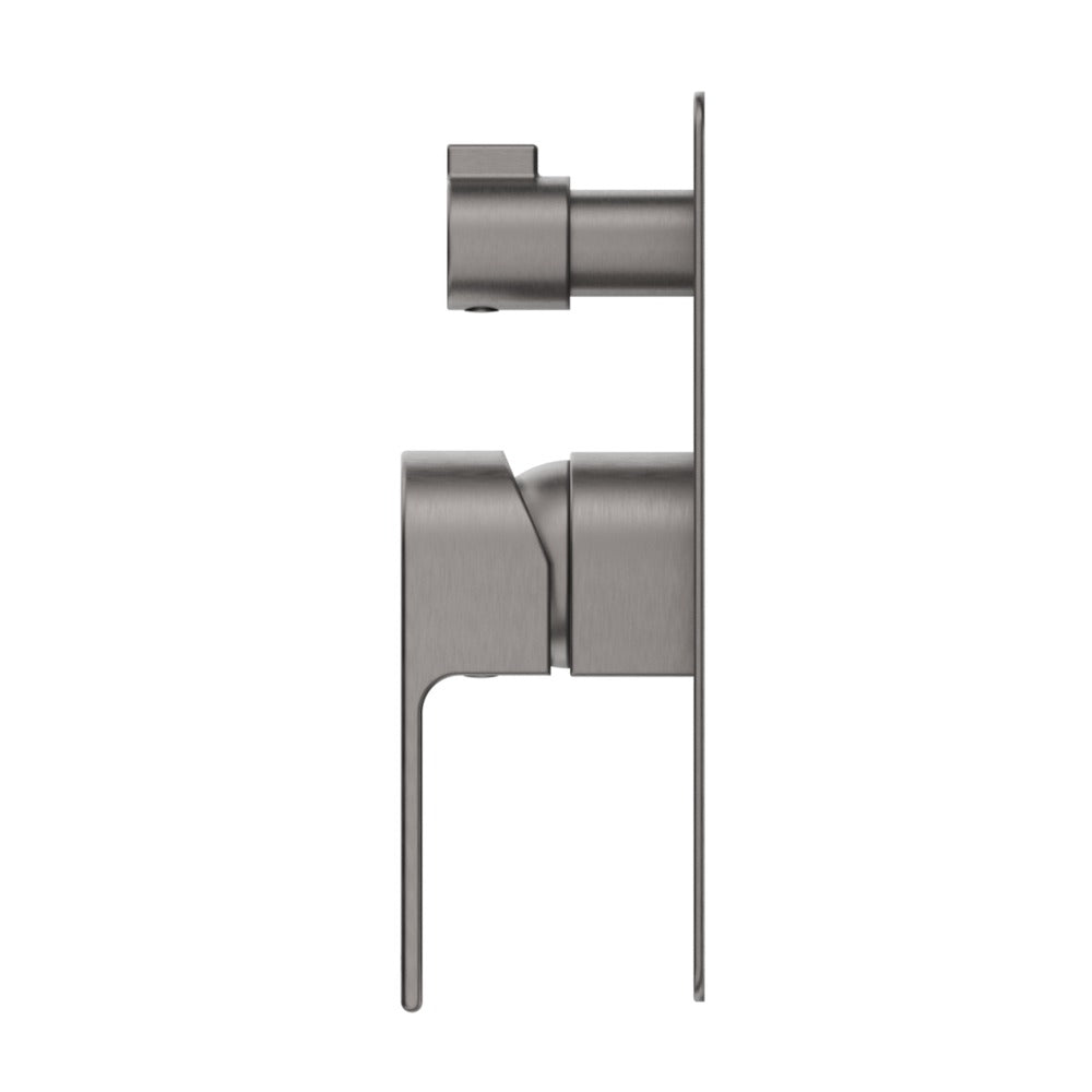 Beki Shower Mixer Diverter - 1P - TRIM KIT ONLY in Gunmetal - front view