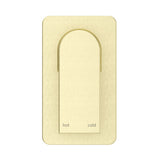 Beki Shower Mixer - Square Plate - TRIM KIT ONLY in French Gold - side profile view