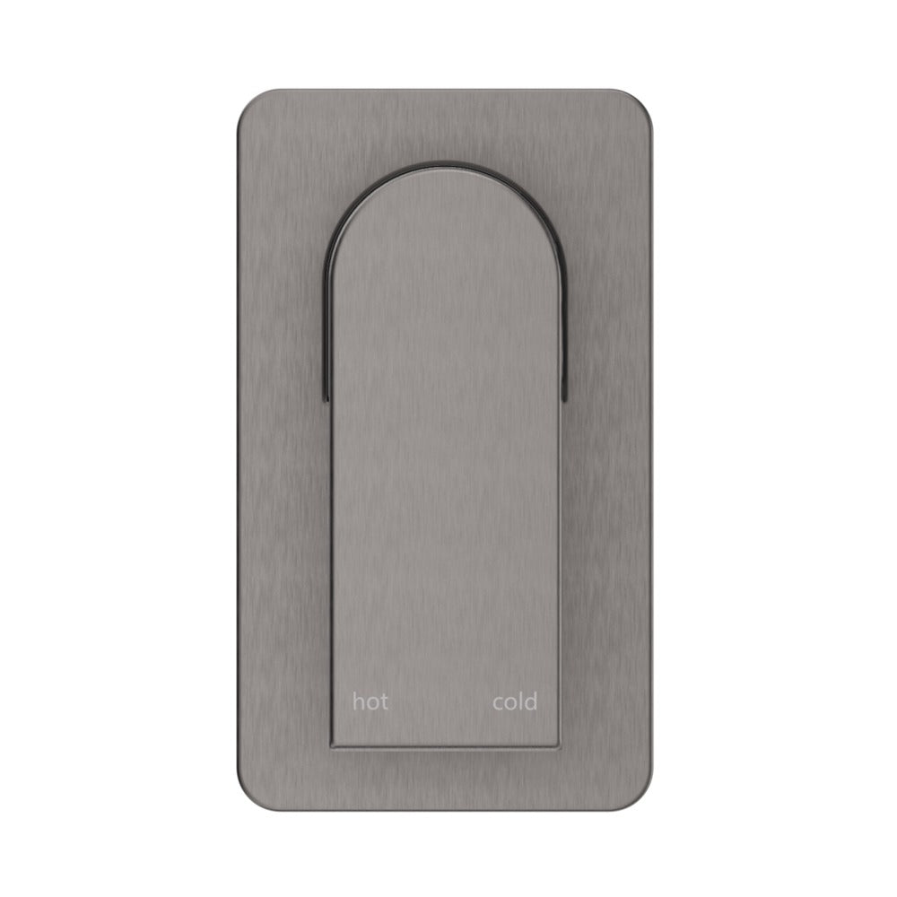 Beki Shower Mixer - Square Plate - TRIM KIT ONLY in Gunmetal - full product view