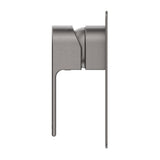 Beki Shower Mixer - Square Plate - TRIM KIT ONLY in Gunmetal - front view
