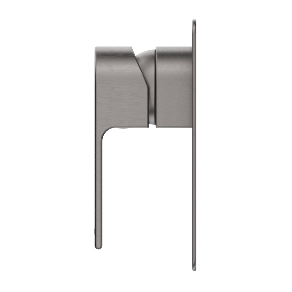 Beki Shower Mixer - Square Plate - TRIM KIT ONLY in Gunmetal - front view