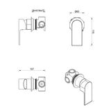 Eleniko Shower Mixer - TRIM KIT ONLY - Chrome