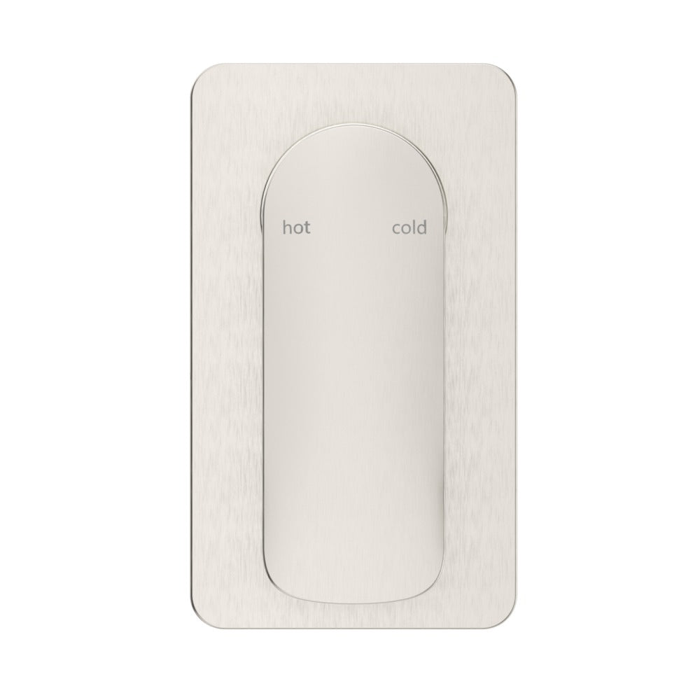 Kaza Shower Mixer - Square Plate - TRIM KIT ONLY - Brushed Nickel