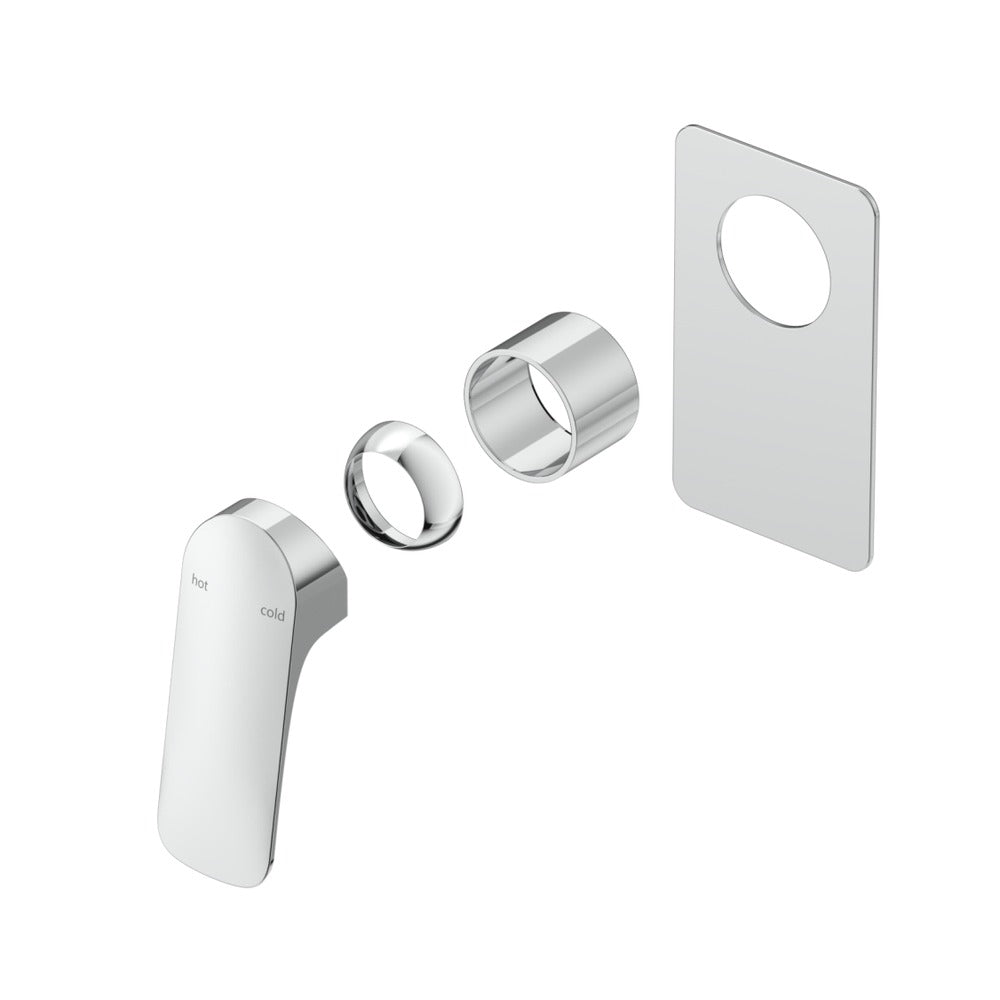 Kaza Shower Mixer - Square Plate - TRIM KIT ONLY - Chrome