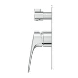 Kaza Shower Mixer Diverter - 1P - TRIM KIT ONLY - Chrome