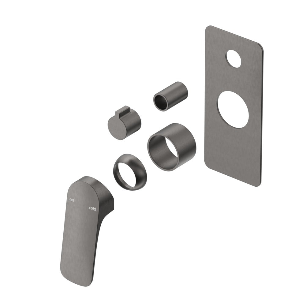 Kaza Shower Mixer Diverter - 1P - TRIM KIT ONLY - Gunmetal