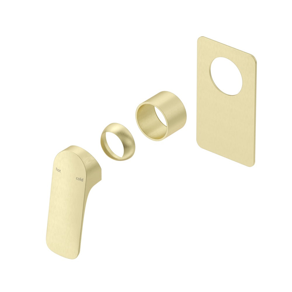 Kaza Shower Mixer - Square Plate - TRIM KIT ONLY - French Gold