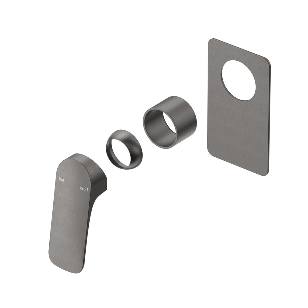 Kaza Shower Mixer - Square Plate - TRIM KIT ONLY - Gunmetal