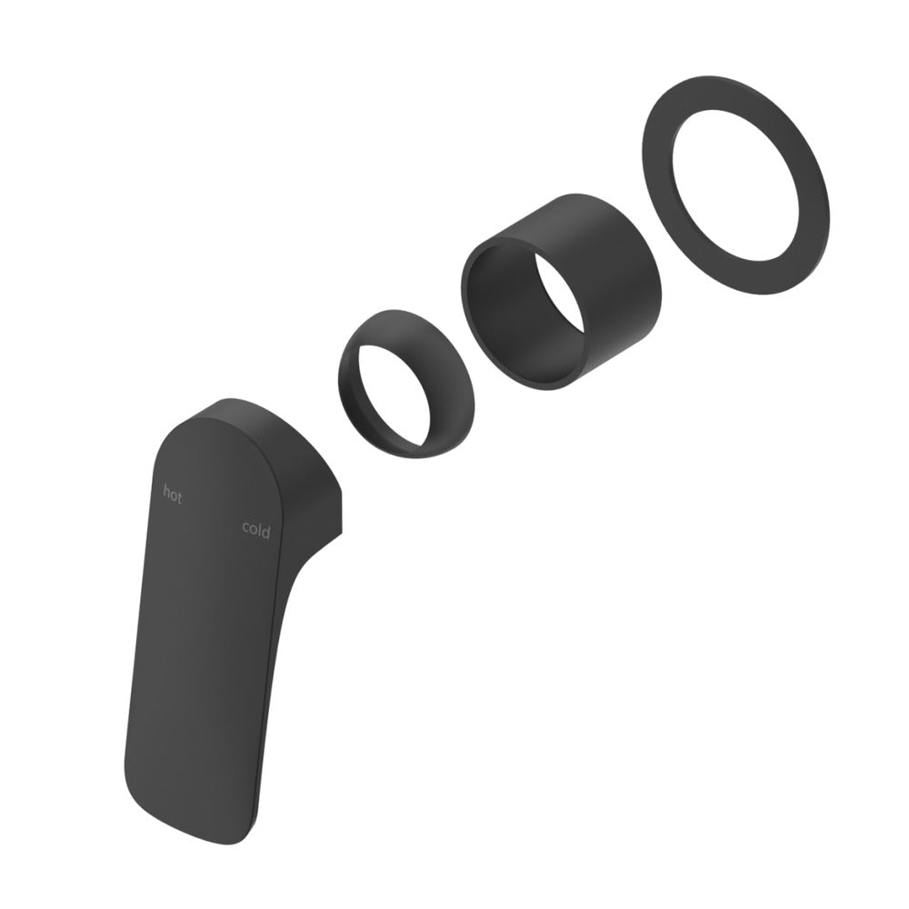 Kaza Shower Mixer - Round Plate - TRIM KIT ONLY - Black
