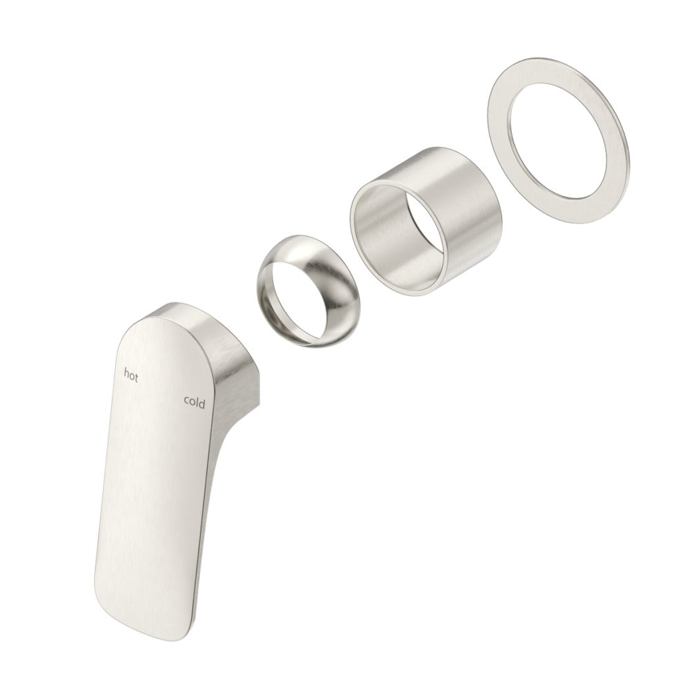 Kaza Shower Mixer - Round Plate - TRIM KIT ONLY - Brushed Nickel