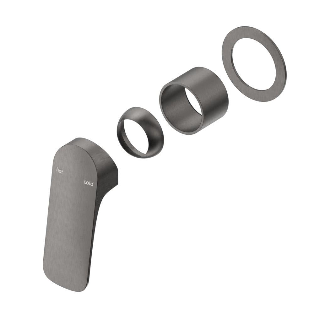 Kaza Shower Mixer - Round Plate - TRIM KIT ONLY - Gunmetal