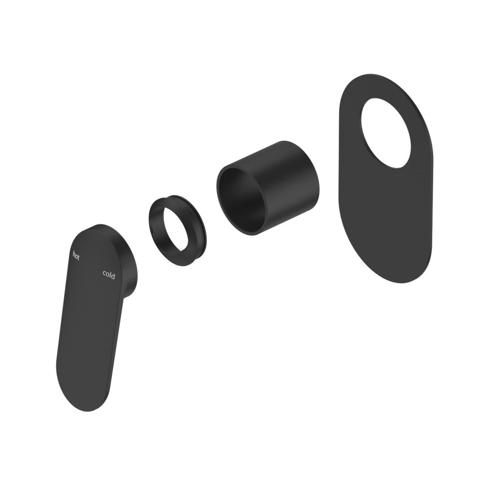 Lantra Shower Mixer - Oval Plate - TRIM KIT ONLY - Black