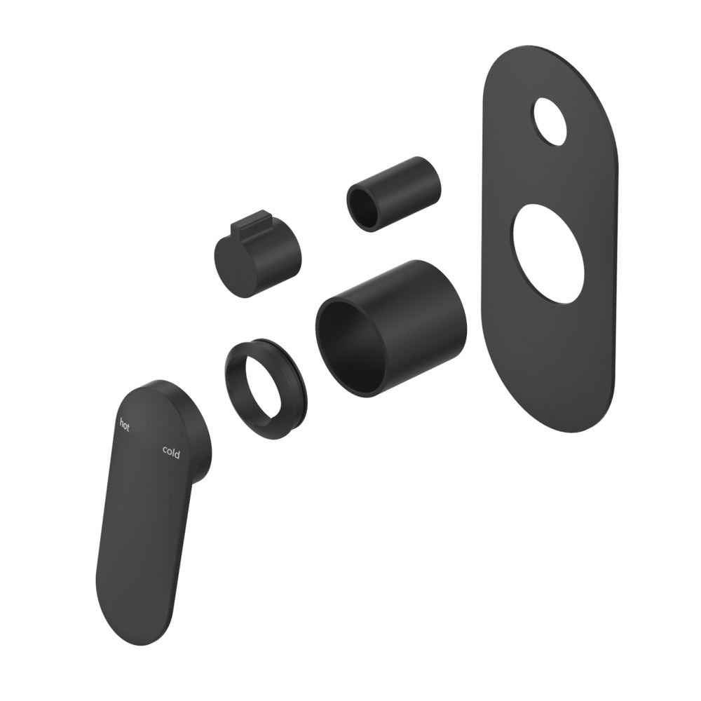 Lantra Shower Mixer Diverter - 1P - TRIM KIT ONLY - Black