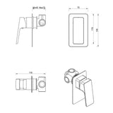 Tiago Shower Mixer - TRIM KIT ONLY - Chrome