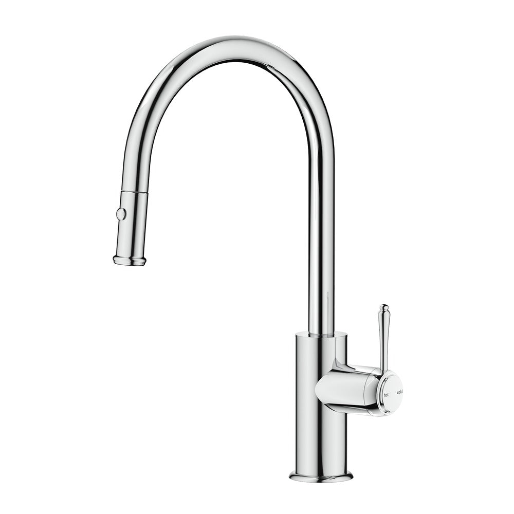 Mica Heritage Pull-Out Sink Mixer in Chrome - front view