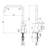 Mica Soft-Square Sink Mixer - Chrome