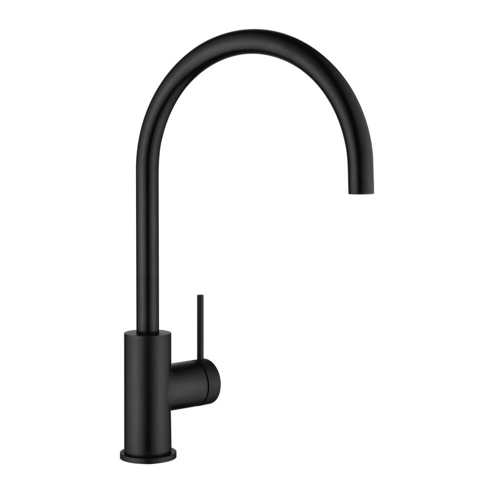 Mica Gooseneck Sink Mixer - Black