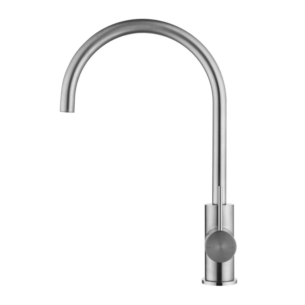 Mica Gooseneck Sink Mixer - Brushed Nickel