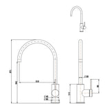 Mica Gooseneck Sink Mixer - Chrome