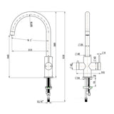 Mica 3-Way Filter Sink Mixer - Chrome