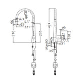 Mica Pull-Out Cone Sink Mixer - Chrome