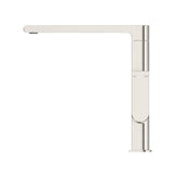 Beki Sink Mixer in Brushed Nickel - front view, kitchen tapware