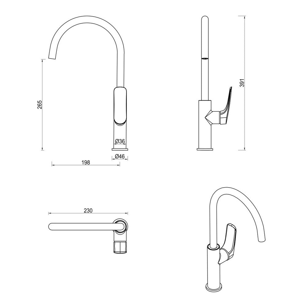 Kaza Sink Mixer - Chrome