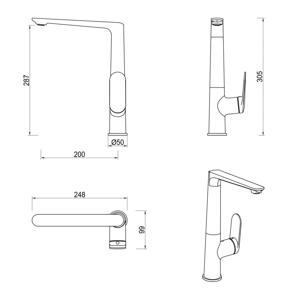 Lantra Sink Mixer - Chrome