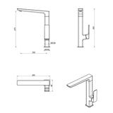 Tiago Sink Mixer - Chrome