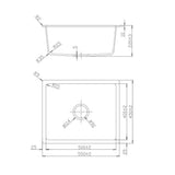 Fomos Sink - 550 x 450mm - Black