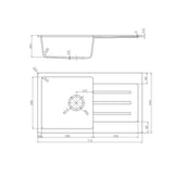 Fomos Sink 770 x 440mm - Black