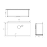 Fomos Sink 790 x 460mm - Single Bowl - Black