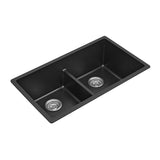 Fomos Sink 790 x 460mm - Double Bowl - Black