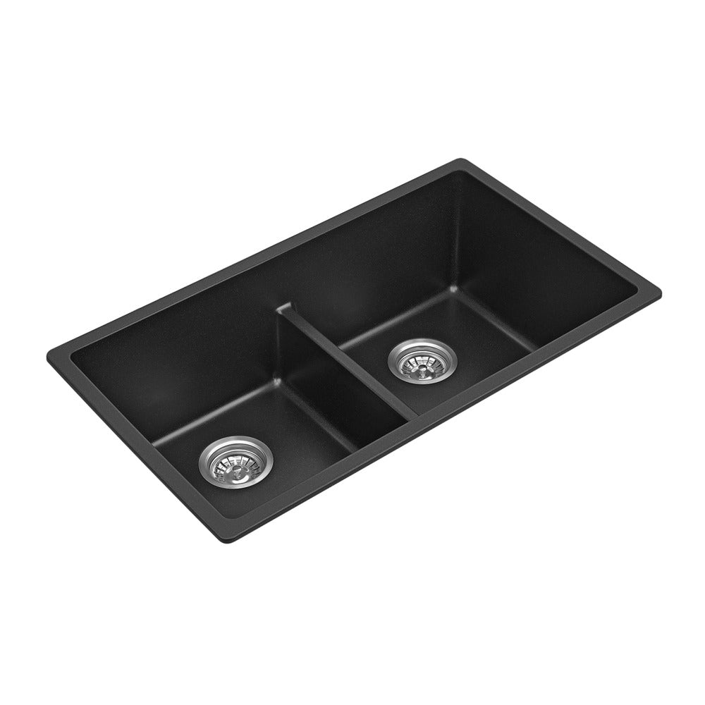 Fomos Sink 790 x 460mm - Double Bowl - Black