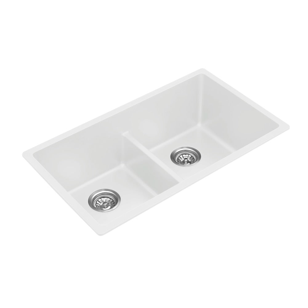 Fomos Sink 790 x 460mm - Double Bowl - White