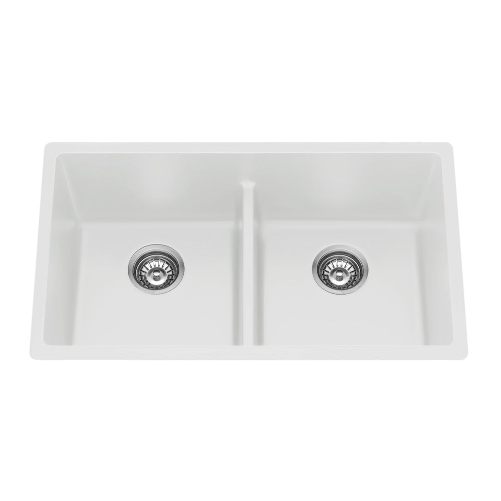 Fomos Sink 790 x 460mm - Double Bowl - White