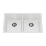 Fomos Sink 790 x 460mm - Double Bowl - White