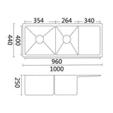 Luminare Sink 1000 x 440mm - Stainless Steel