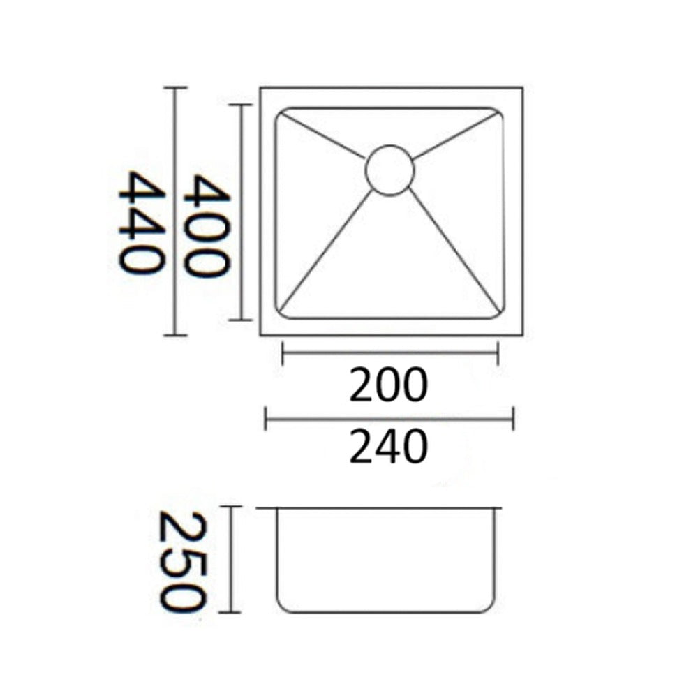 Luminare Sink 240 x 440mm - Stainless Steel