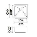 Luminare Sink 240 x 440mm - Stainless Steel