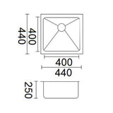 Luminare Sink 440 x 440mm - Stainless Steel