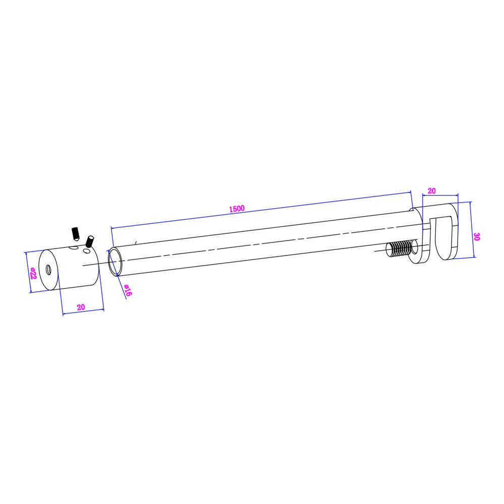Stabiliser Bar - Round - Cut To Size - Chrome