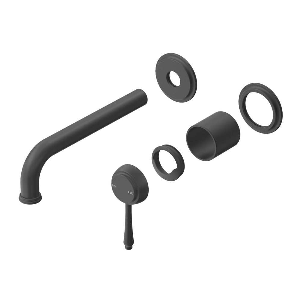 Mica Heritage Wall-Spout Combo - TRIM KIT ONLY - Black