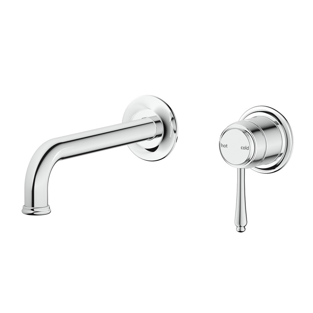 Mica Heritage Wall-Spout Combo - TRIM KIT ONLY in Chrome - front view