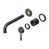 Mica Heritage Wall-Spout Combo - TRIM KIT ONLY in Dusk Bronze - close-up detail view