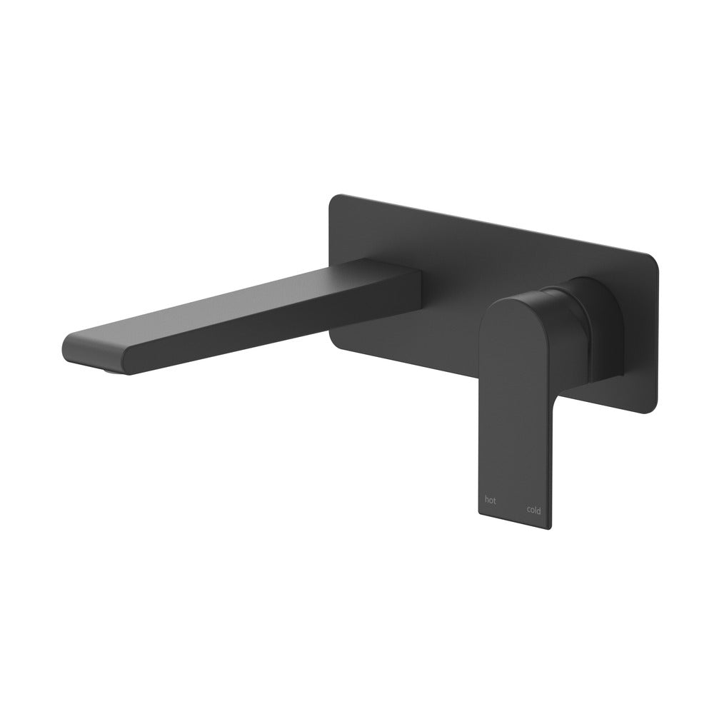 Beki Wall-Spout Combo - 1P - TRIM KIT ONLY in Black - rear mounting detail